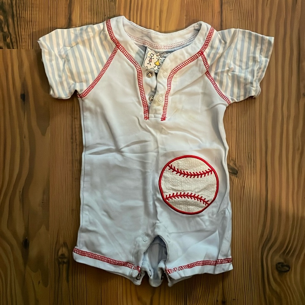 Three Sisters Baseball Onesie